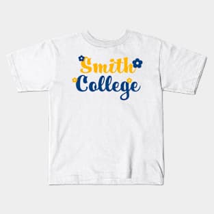 Smith College Flowers Kids T-Shirt